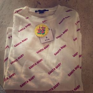 Santa baby long sleeve shirt size small new